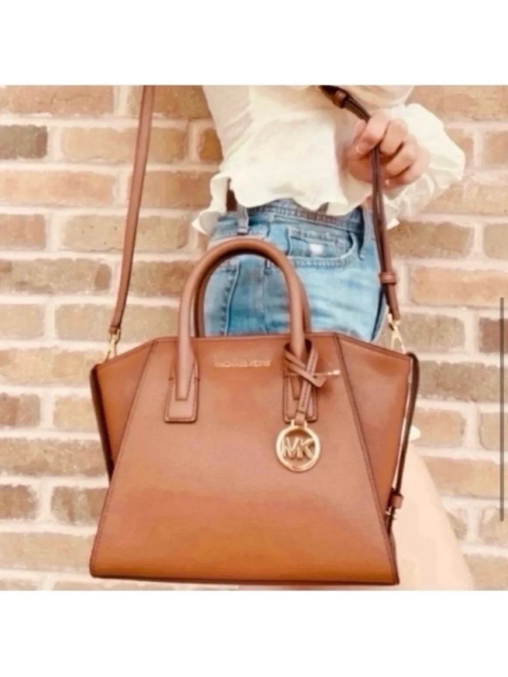 🆕- Michael Kors Logo Top Zip Satchel w/ Removable Crossbody Strap- GORGEOUS.